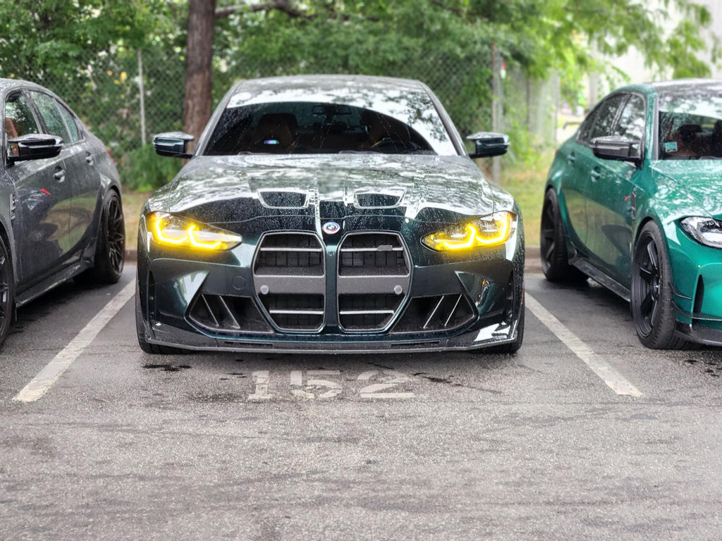 BMW G8X M3/M4 V2 MHC R44 STYLE CARBON FIBER FRONT AIR INLETS DUCTS