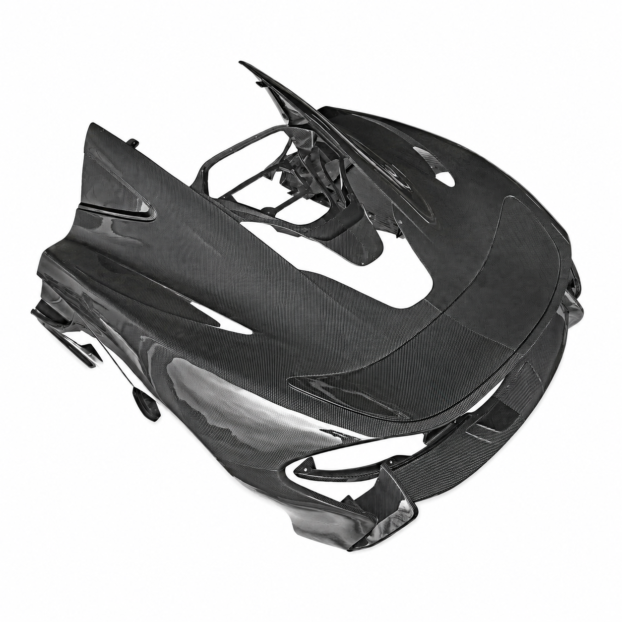 McLaren P1 GTR Full Dry Carbon Fiber Complete Body Panel Kit | OEM 3K Twill Weave Conversion