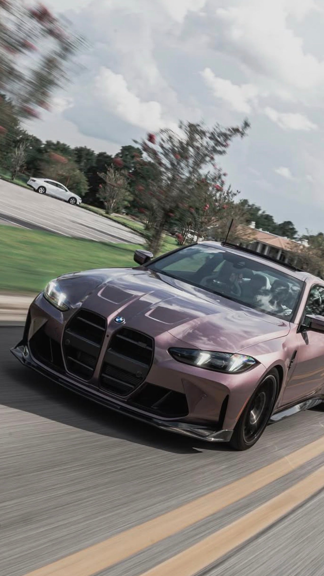 BMW G80 M3 G82 M4 V STYLE CARBON FIBER 1 Piece Front Lip