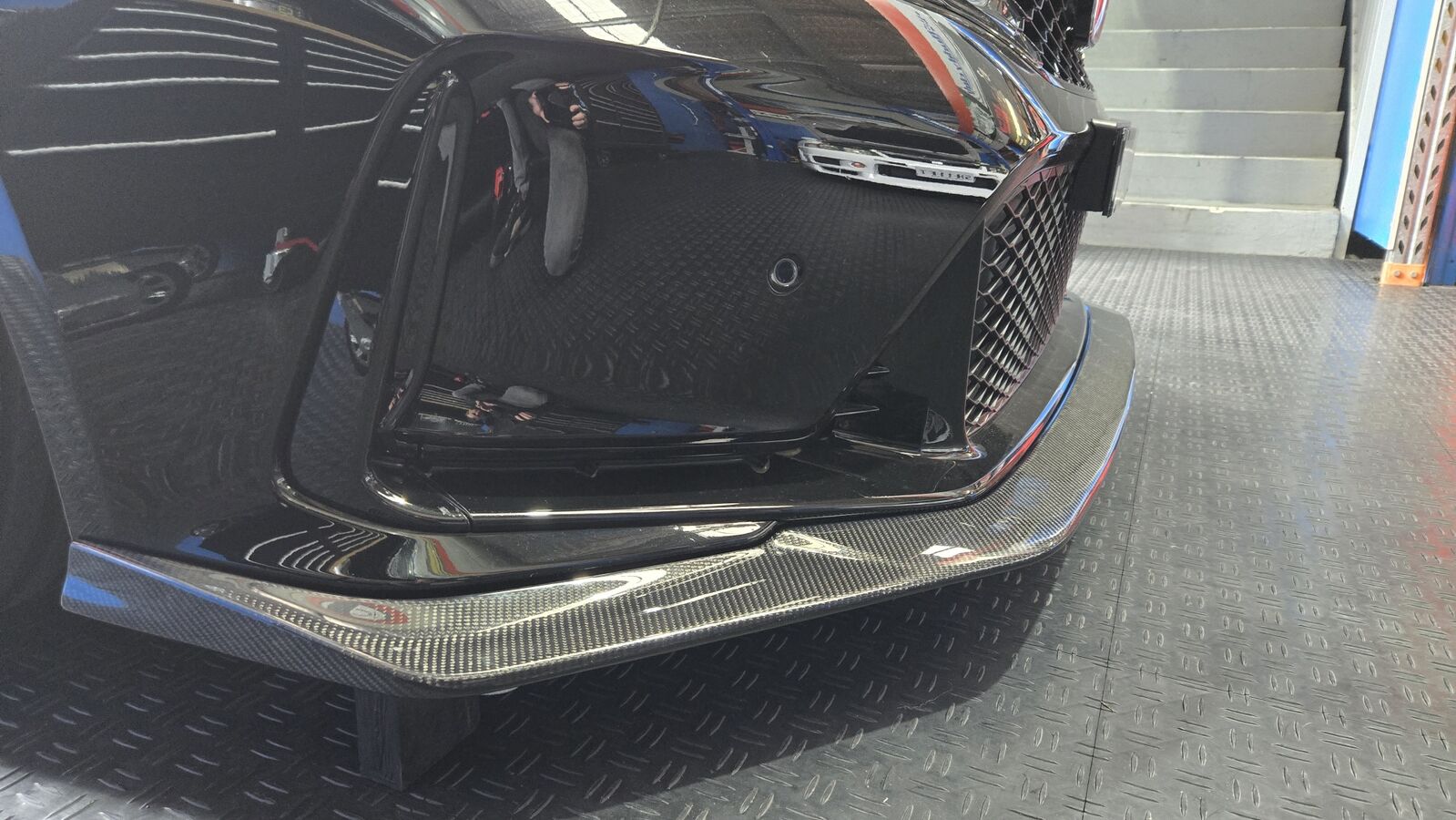 HONDA FL5 CIVIC TYPE-R VARIS STYLE CARBON FIBER FRONT BUMPER LIP SPLITTER