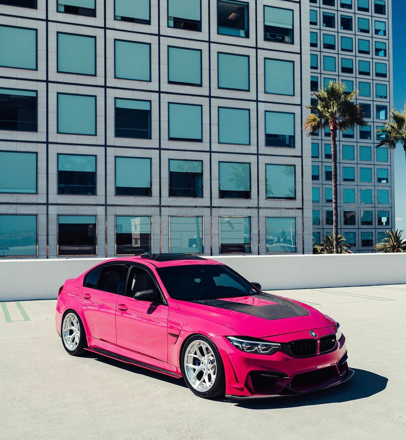 BMW F80 M3 F82 M4 LAPTORR STYLE CARBON FIBER Front Bumper Lip Kit