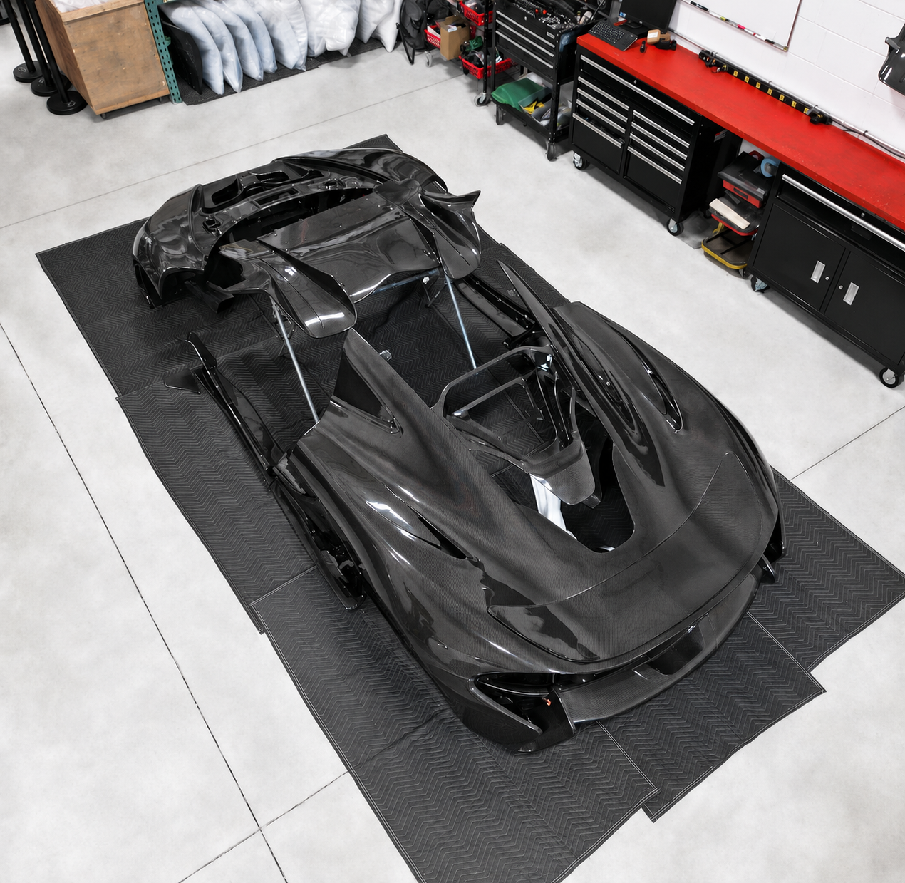 McLaren P1 GTR Full Dry Carbon Fiber Complete Body Panel Kit | OEM 3K Twill Weave Conversion