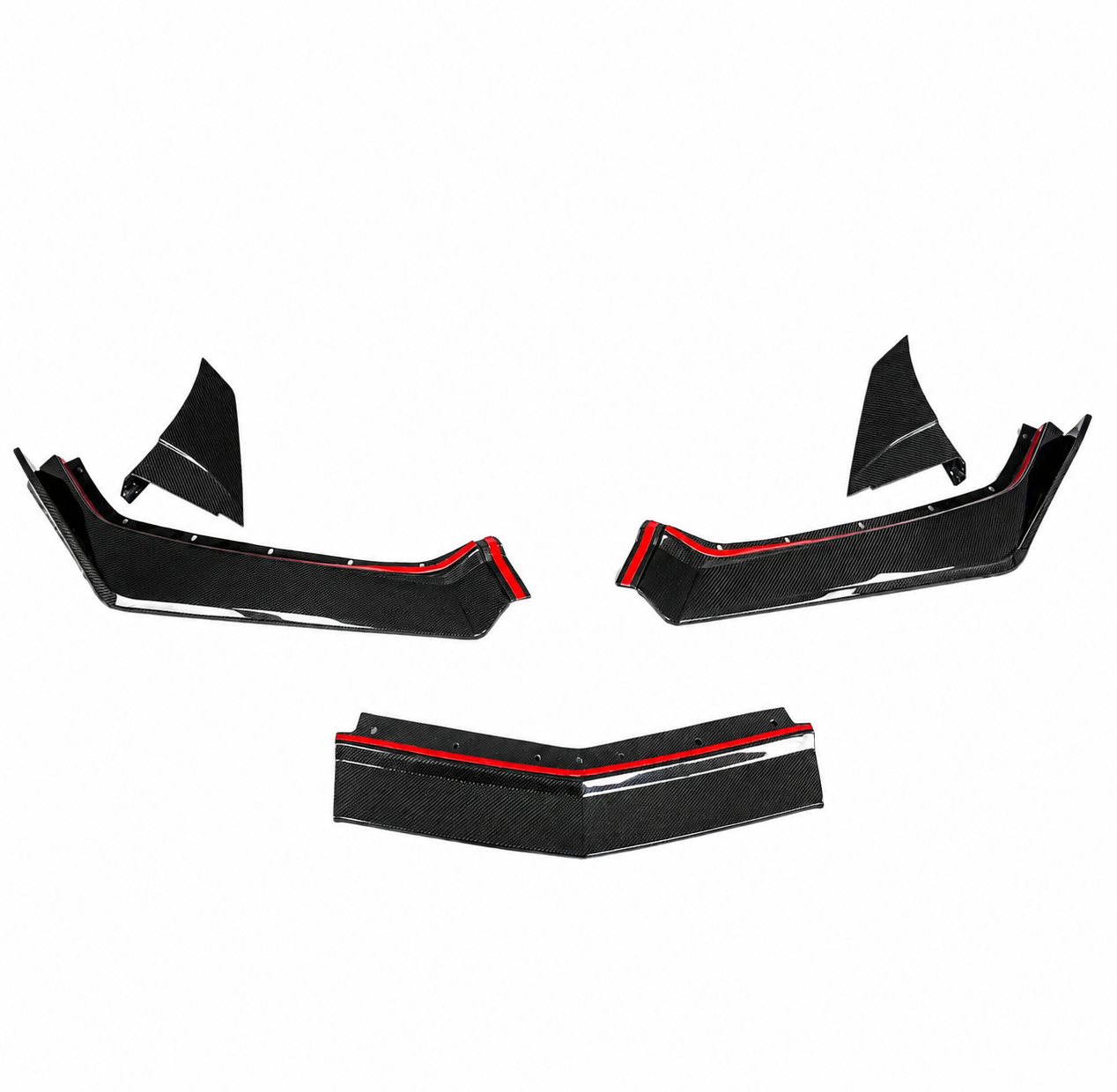 C8 ZR1 Style Full Carbon Fiber Front Lip Splitter 2020-2026+