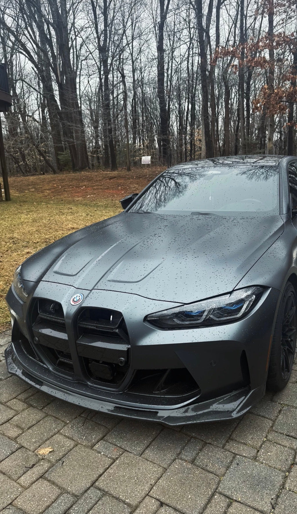 BMW G80 M3 G82 M4 V STYLE CARBON FIBER 1 Piece Front Lip