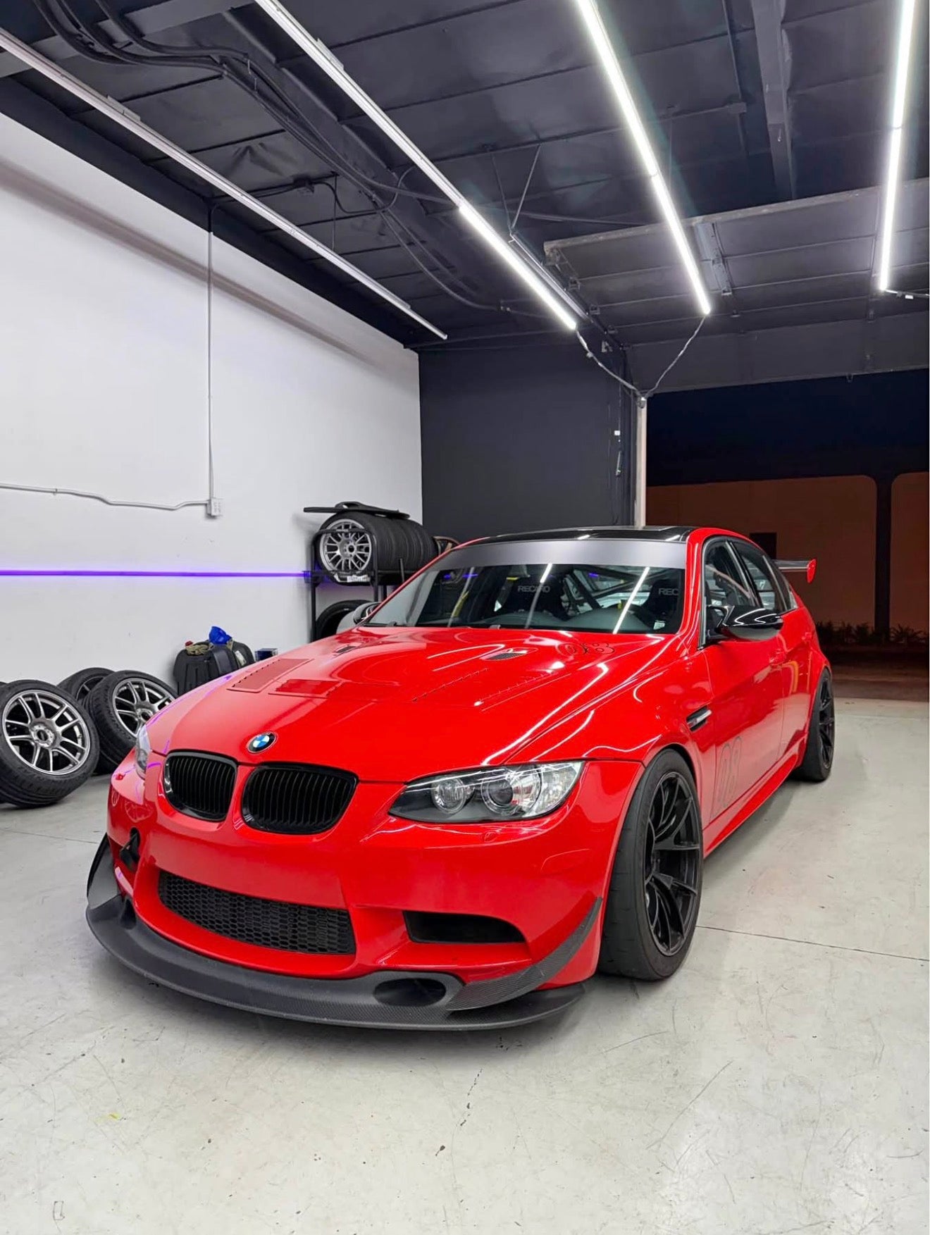 BMW E90 E92 E93 M3 Pre-Drilled GT4 V2 Style Carbon Fiber Front Lip