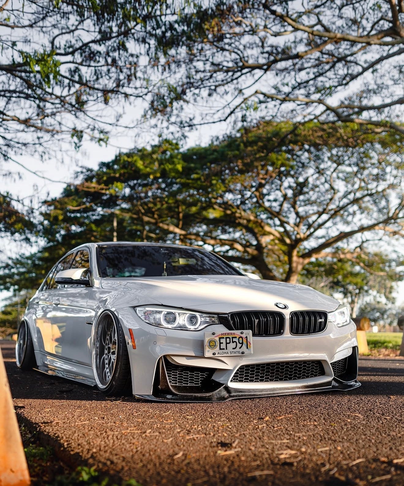 BMW F80 M3 F82 M4 V STYLE CARBON FIBER Front Bumper Lip Kit