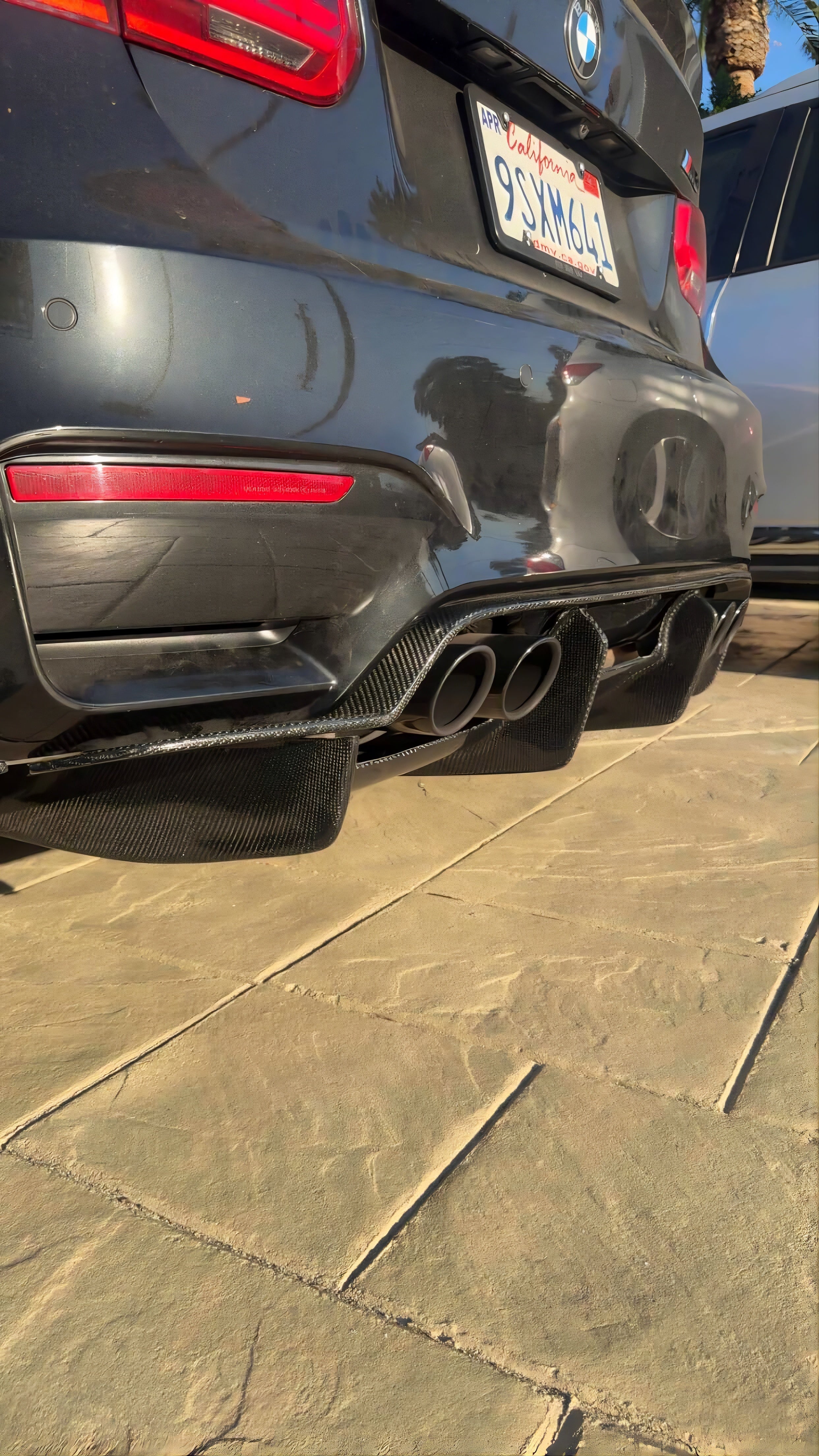 BMW F80 F82 M3 M4 PSM STYLE CARBON FIBER REAR DIFFUSER + REAR SPLITTER KIT