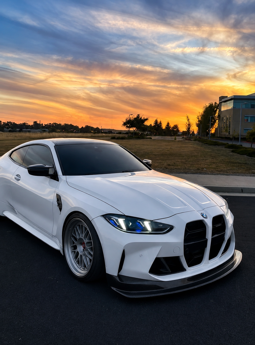 BMW G80 M3 G82 M4 GT4 STYLE CARBON FIBER 1 Piece Front Lip