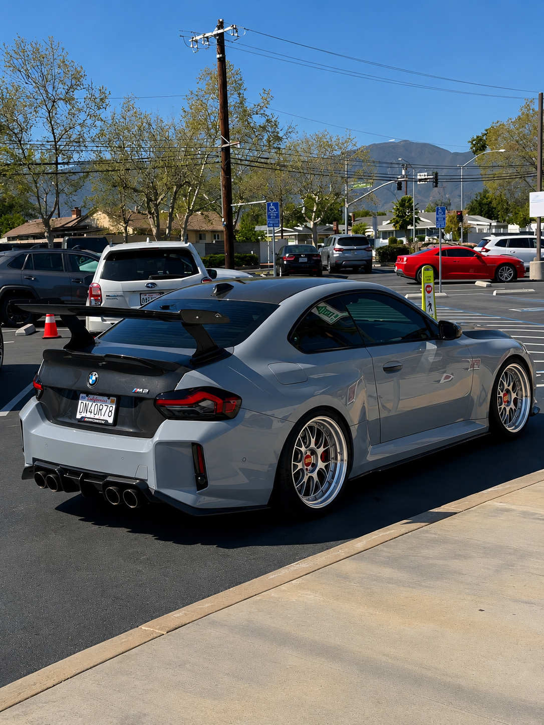 BMW G87 M2 Full Dry Carbon Vx Style Swan Neck Wing | Trofeo Composites