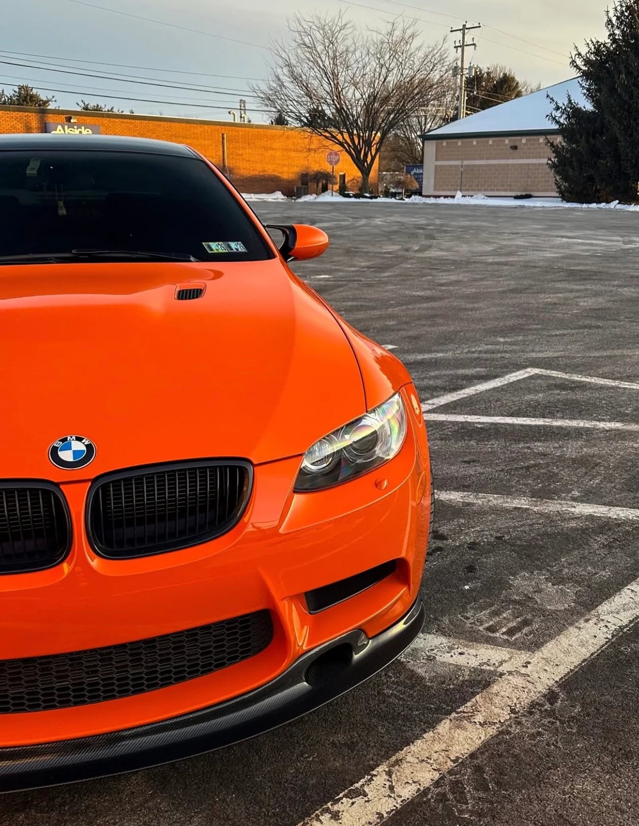 BMW E90 E92 E93 M3 Pre-drilled Gt4 V2 Style Carbon Fiber Front Lip | Trofeo Composites