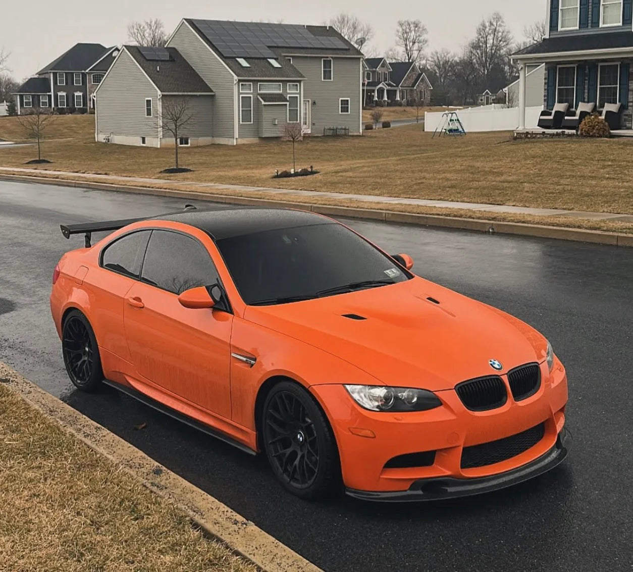 BMW E90 E92 E93 M3 Pre-drilled Gt4 V2 Style Carbon Fiber Front Lip | Trofeo Composites