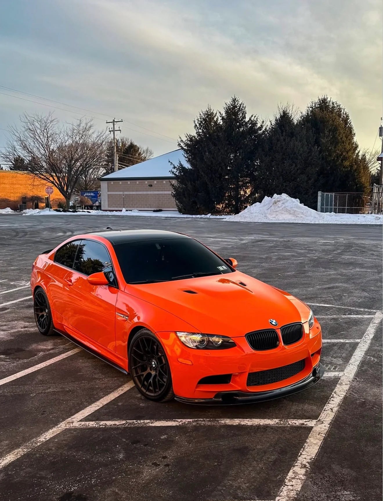 BMW E90 E92 E93 M3 Pre-drilled Gt4 V2 Style Carbon Fiber Front Lip | Trofeo Composites