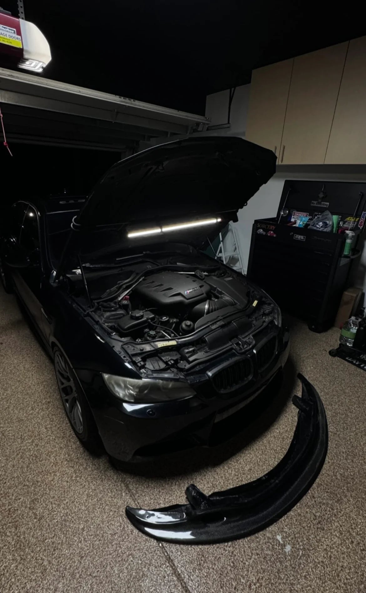 BMW E90 E92 E93 M3 Pre-drilled Gt4 V2 Style Carbon Fiber Front Lip | Trofeo Composites