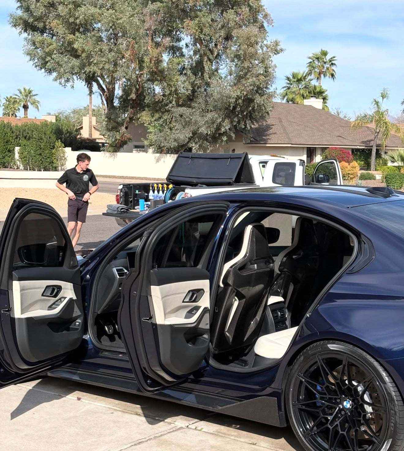 BMW G80 G82 M3 M4 M Performance STYLE DRY CARBON FIBER Side Skirt