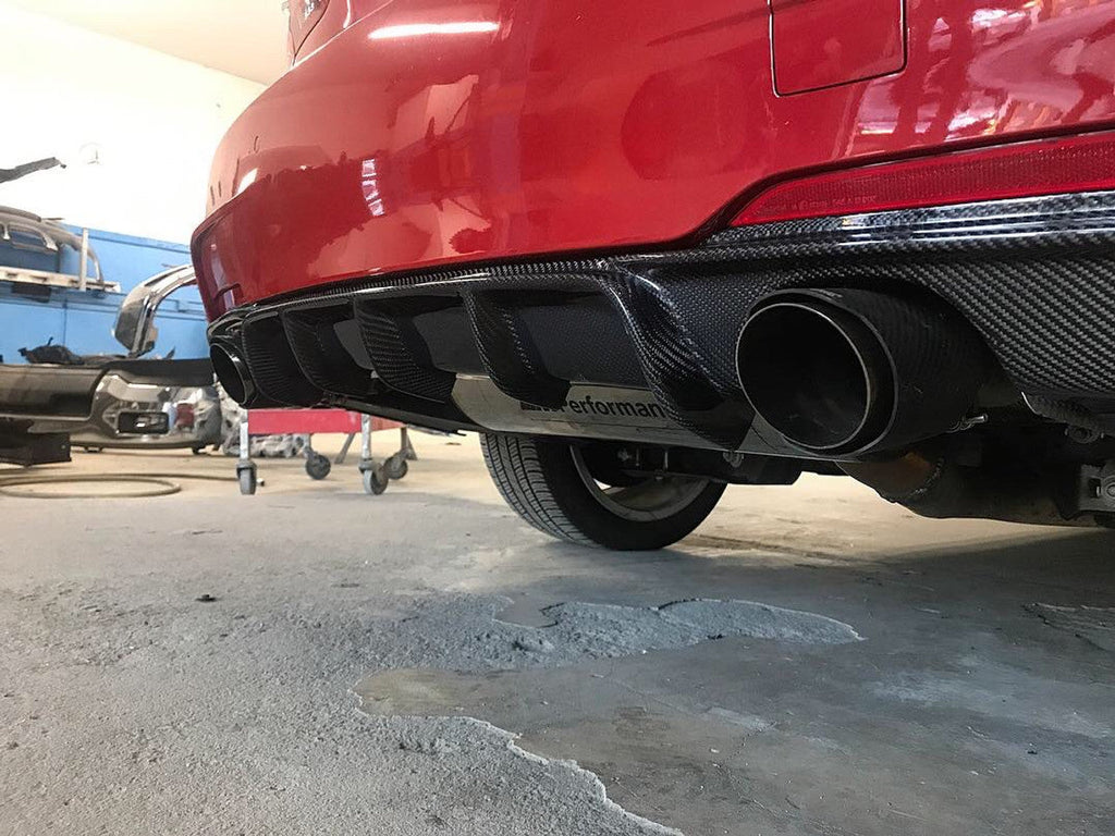 F30 3-Series M PERFORMANCE STYLE CARBON FIBER REAR DIFFUSER