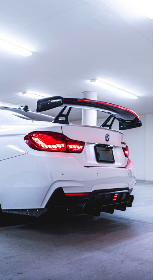AD AT-R1 Style Carbon Fiber Swan Neck Wing