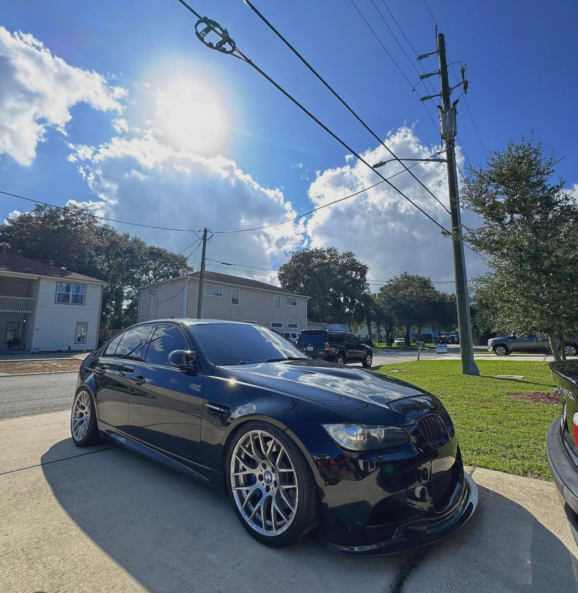 BMW E90 E92 E93 M3 Pre-Drilled GT4 V2 Style Carbon Fiber Front Lip