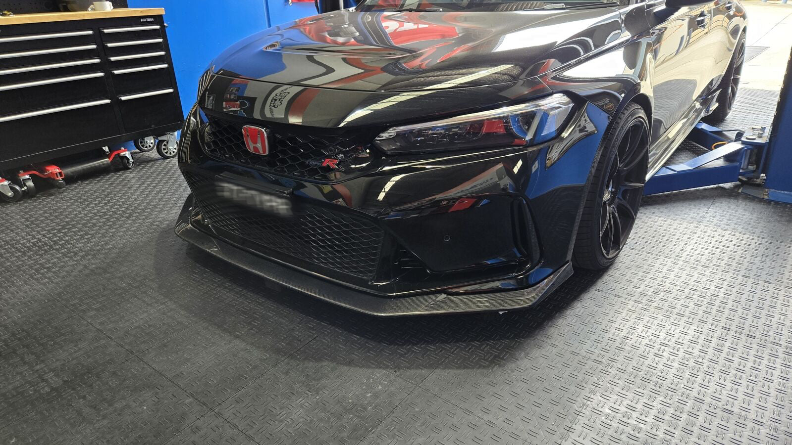 HONDA FL5 CIVIC TYPE-R VARIS STYLE CARBON FIBER FRONT BUMPER LIP SPLITTER