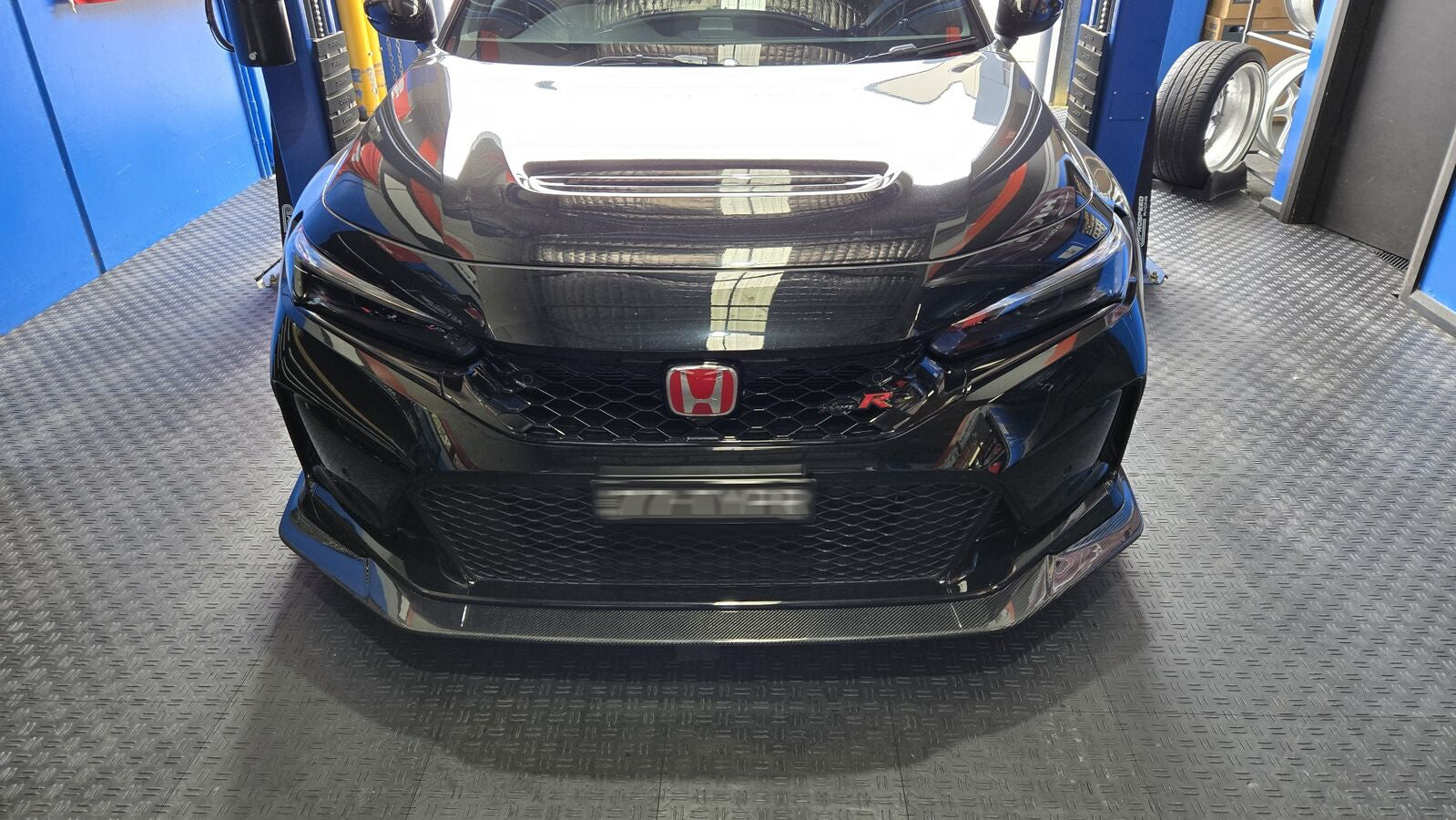 HONDA FL5 CIVIC TYPE-R VARIS STYLE CARBON FIBER FRONT BUMPER LIP SPLITTER