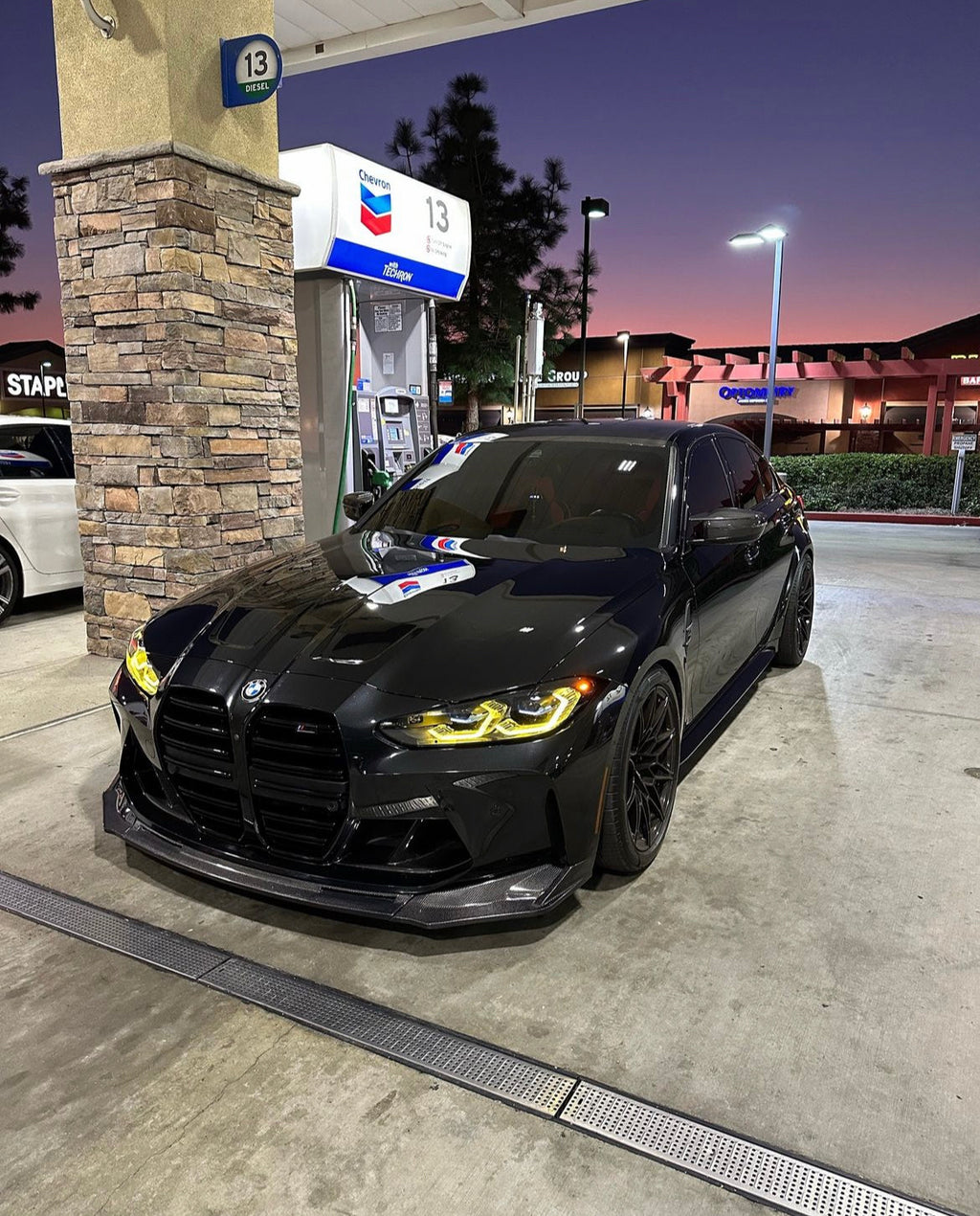 G8X M3/M4 V STYLE CARBON FIBER 3 Pieces Front Lip Kit - G80/G82/G83