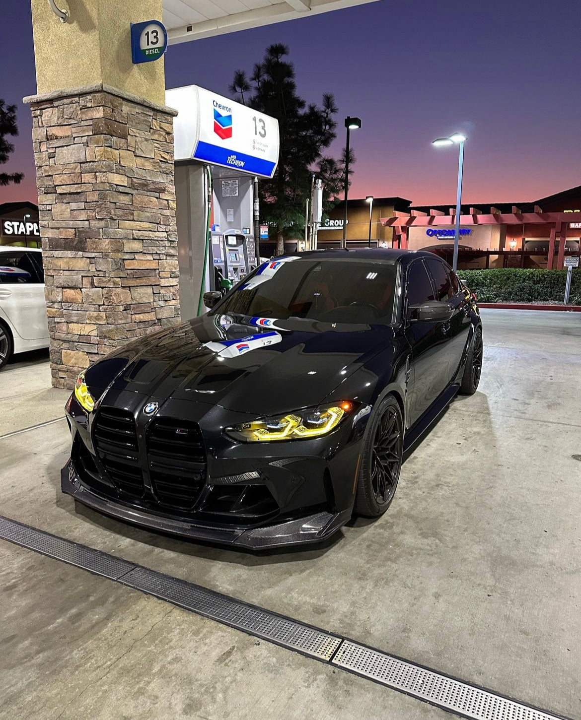 G8X M3/M4 V STYLE CARBON FIBER 3 Pieces Front Lip Kit - G80/G82/G83