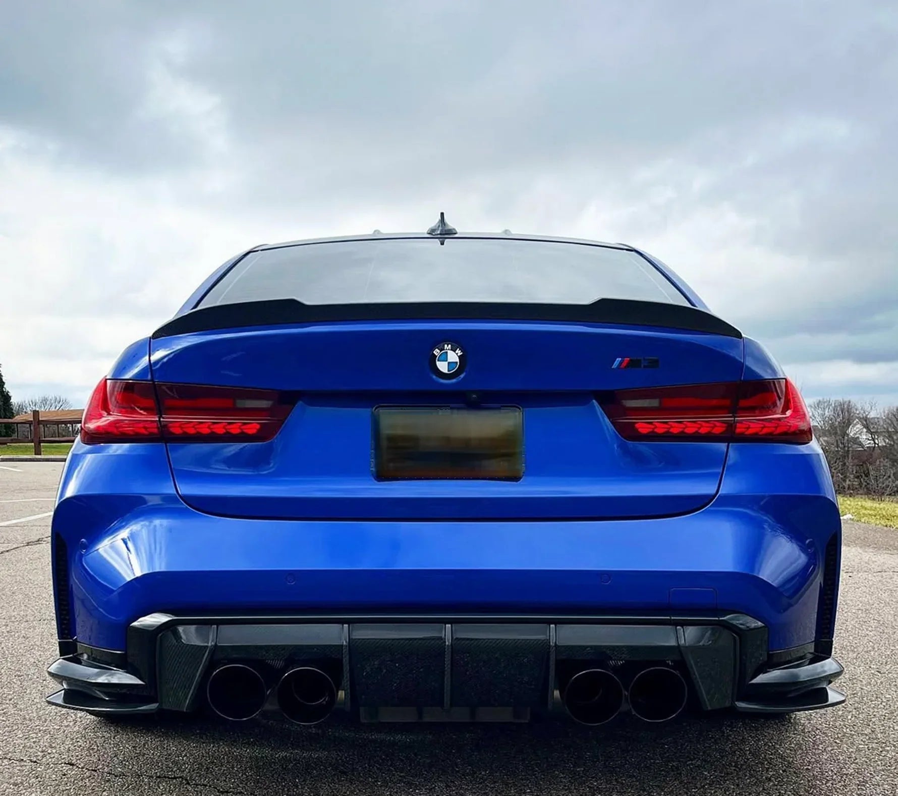 BMW G80 M3 CS Style Carbon Fiber Rear Spoiler
