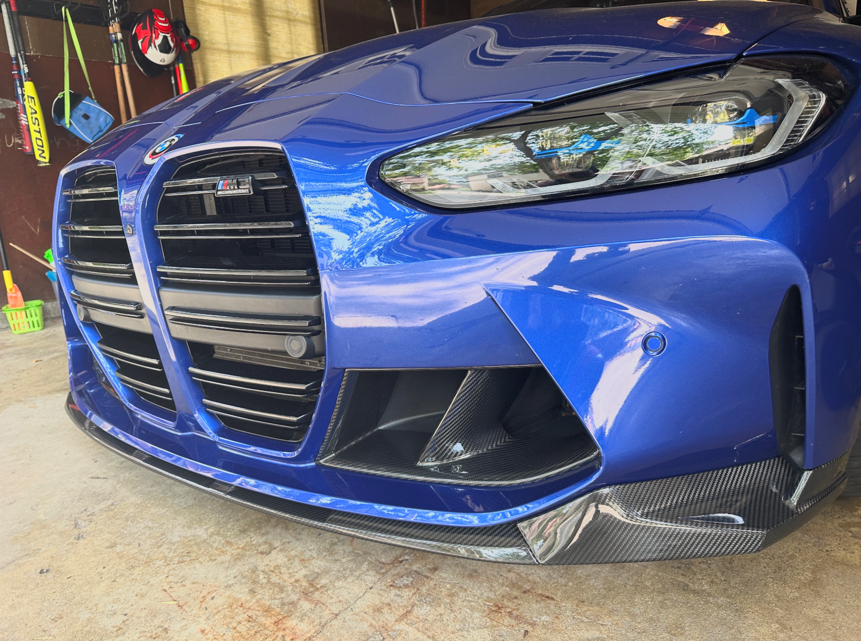 BMW G80 M3 M4 M Performance Style Carbon Fiber 3 Pieces Front Lip Kit | Trofeo Composites