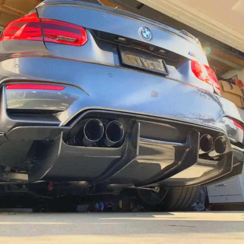 BMW F80 F82 M3 M4 Psm Style Carbon Fiber Rear Diffuser + Rear Splitter Kit | Trofeo Composites