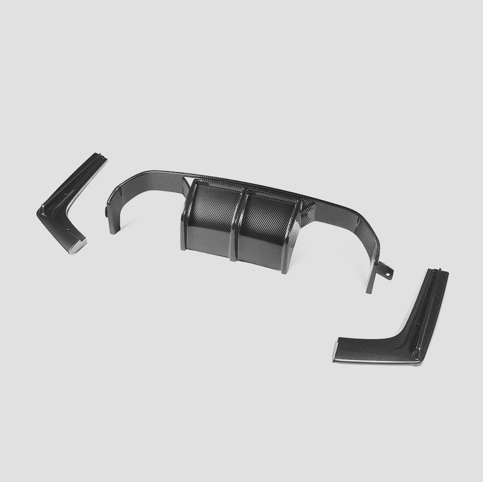 BMW F80 M3 M4 Vr3 Style Carbon Fiber Rear Diffuser + Rear Splitter Kit | Trofeo Composites