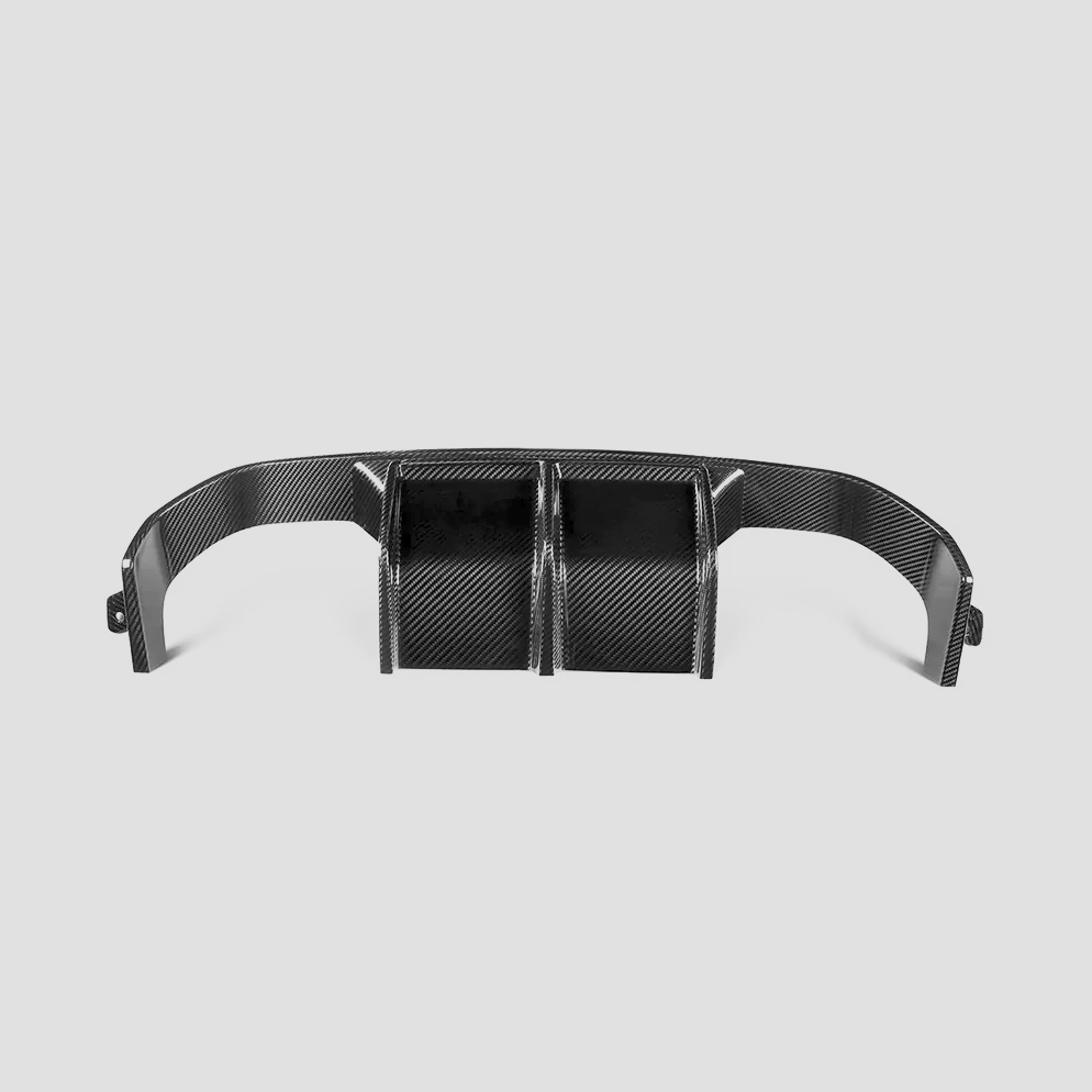 BMW F80 M3 M4 Vr3 Style Carbon Fiber Rear Diffuser + Rear Splitter Kit | Trofeo Composites