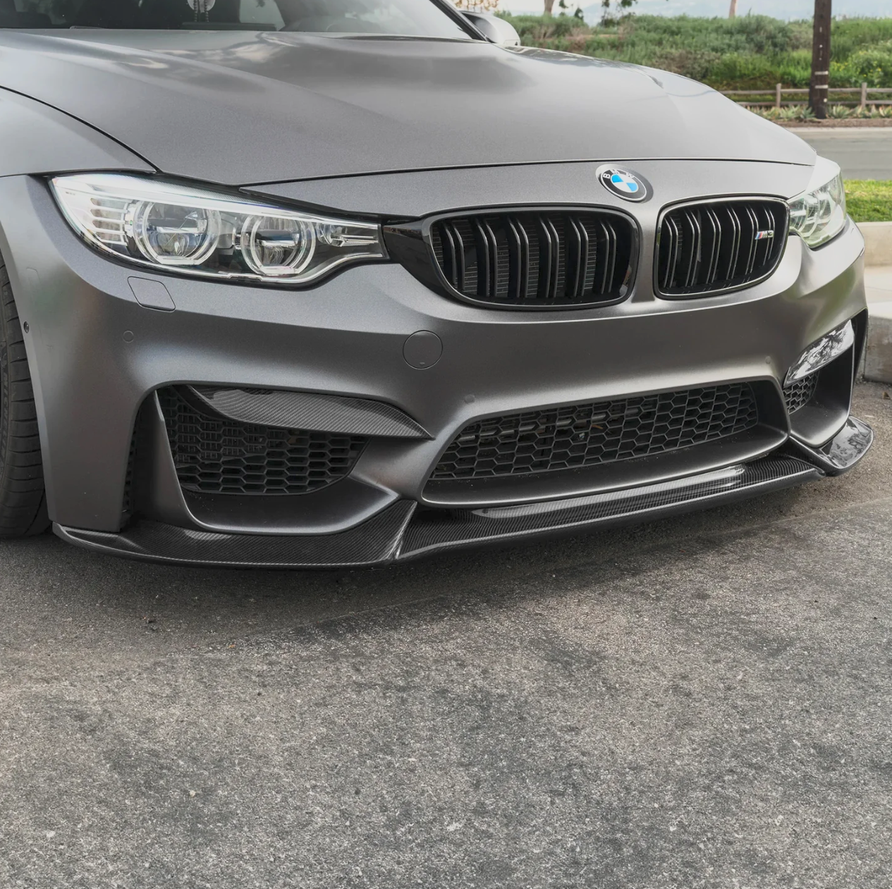 BMW F80 M3 F82 M4 Vr Style Carbon Fiber Front Lip Kit | Trofeo Composites