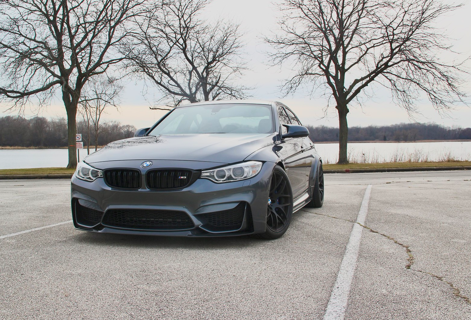 BMW F80 M3 F82 M4 CS Style V2 Carbon Fiber Front Bumper Lip Kit