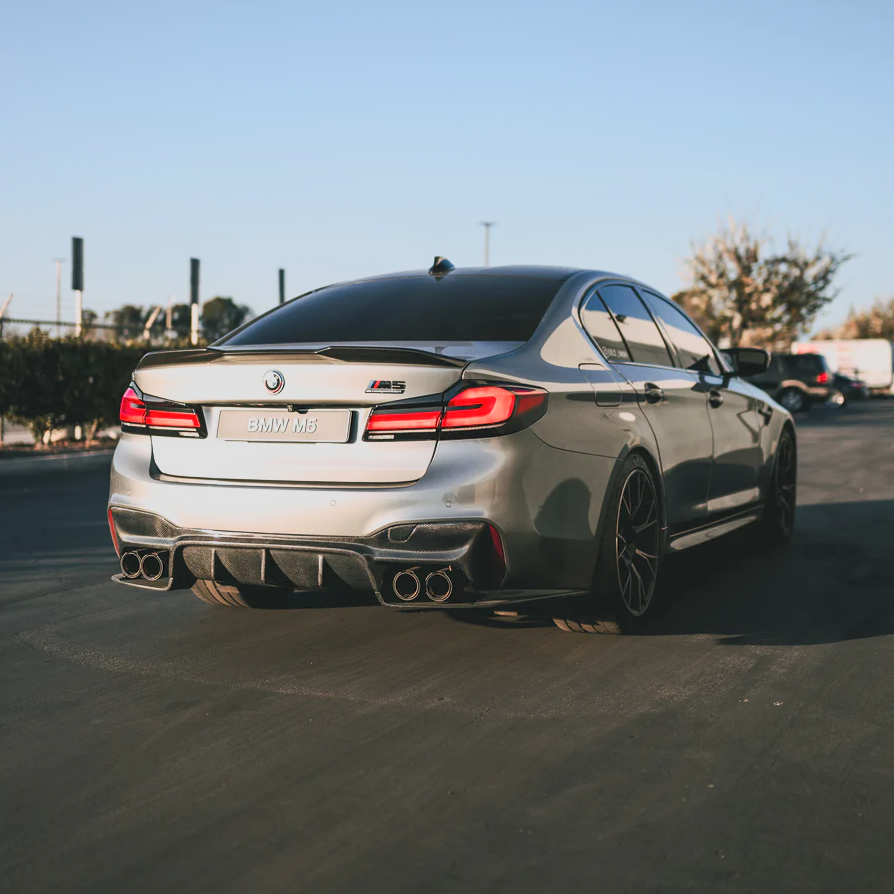 3D Style Carbon Fiber Rear Diffuser Fits For 2018-2023 BMW F90 M5
