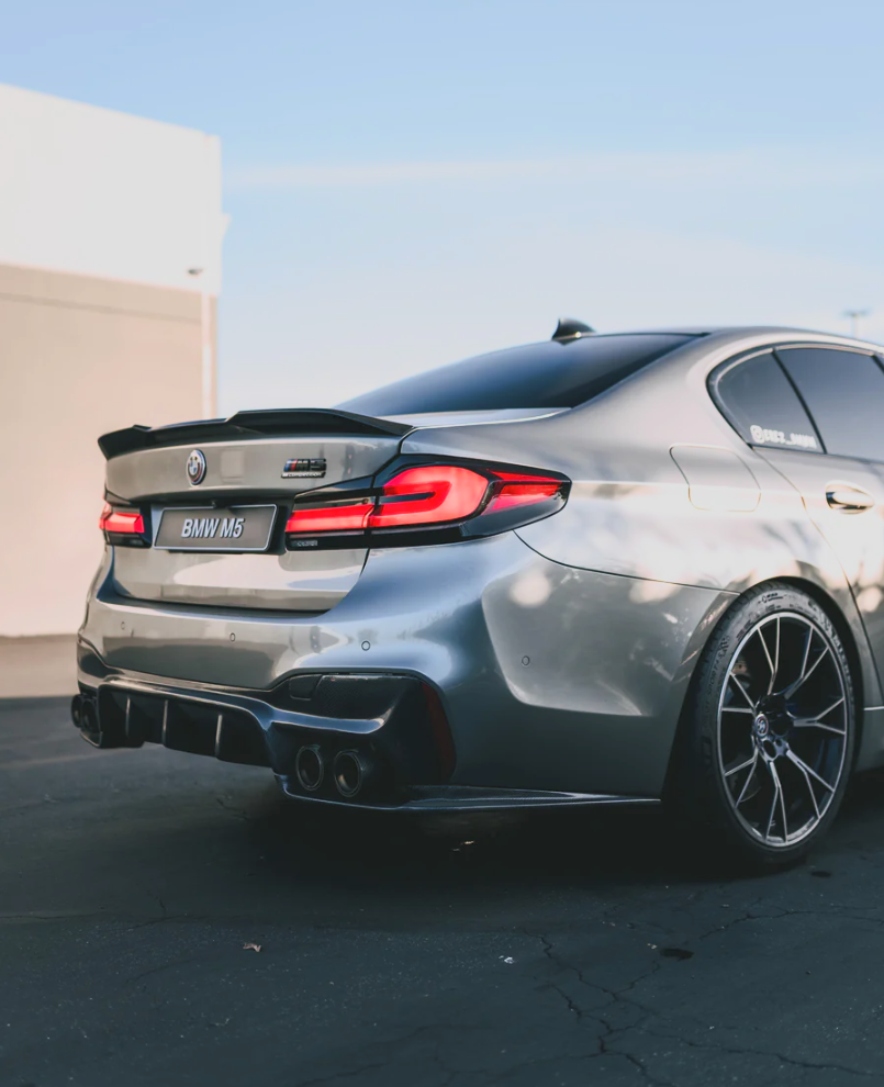 3D Style Carbon Fiber Rear Diffuser Fits For 2018-2023 BMW F90 M5