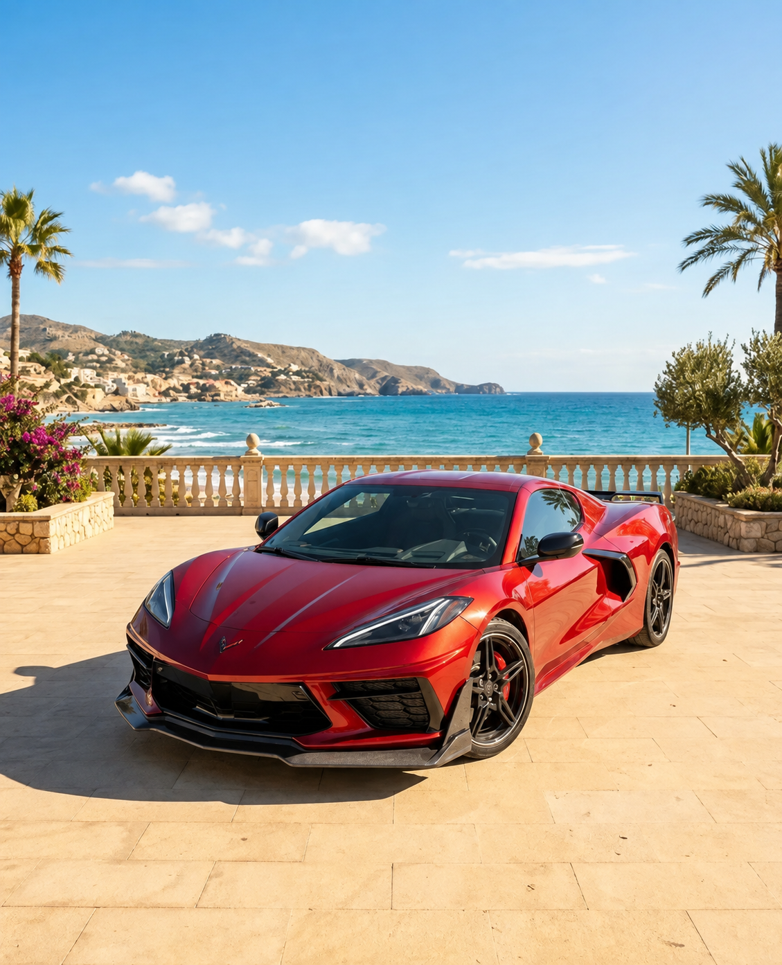 C8 ZR1 Style Full Carbon Fiber Front Lip Splitter 2020-2026+