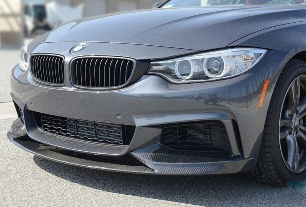 BMW 4 Series F32/F33/F36 M Performance Style Carbon Fiber Front Bumper Lip Kit